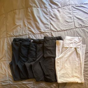 Bundle of six black and grey leggings